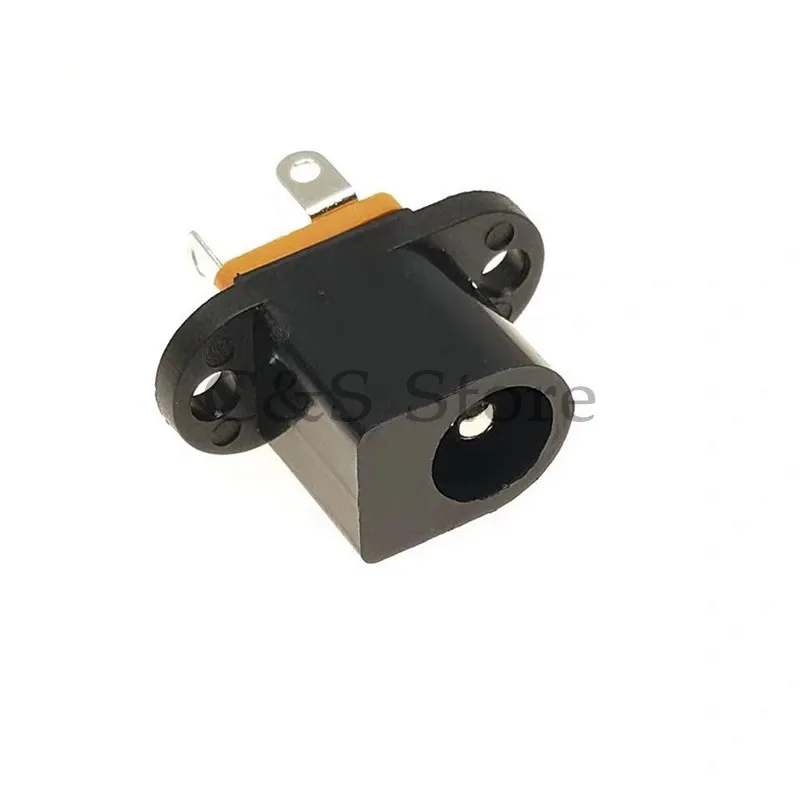 10pcs DC017 DC-017 DC Female Power Socket 5.5mm*2.1mm With Ear Screw Hole 5.5*2.1MM DC Socket Adapter Connector Jack