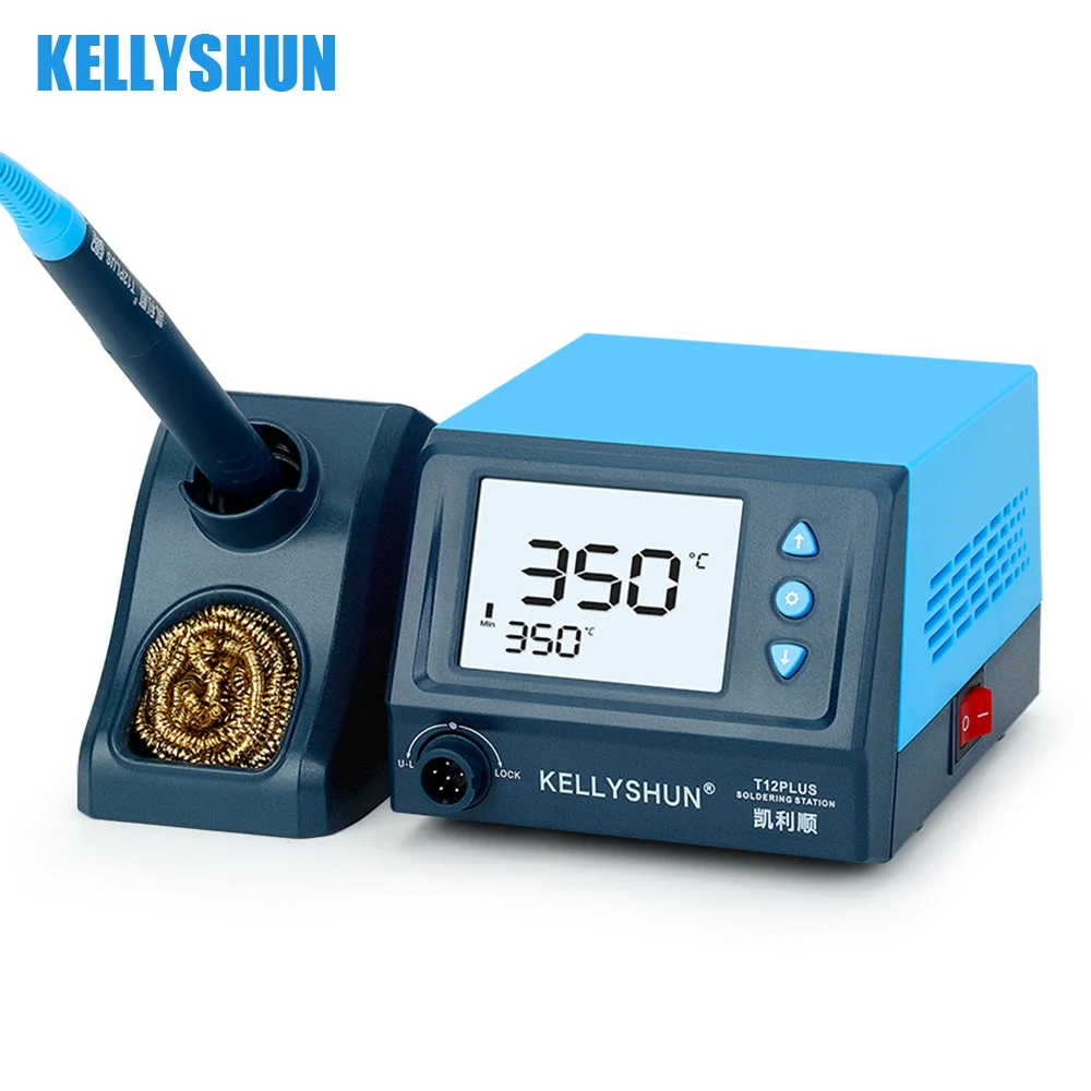 

Паяльная станция с цифровым дисплеем T12PLUS 75 Вт Smart Hibernate-LES, ножом с быстрым нагревом и наконечниками для пинцета