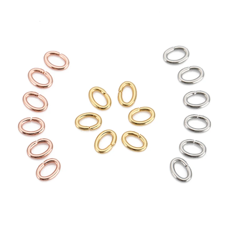 100pcs 4 5 6mm Stainless Steel Strong Oval Jump Rings &Split Rings Connectors for DIY Jewelry Bracelets Necklace Making Supplies image 4