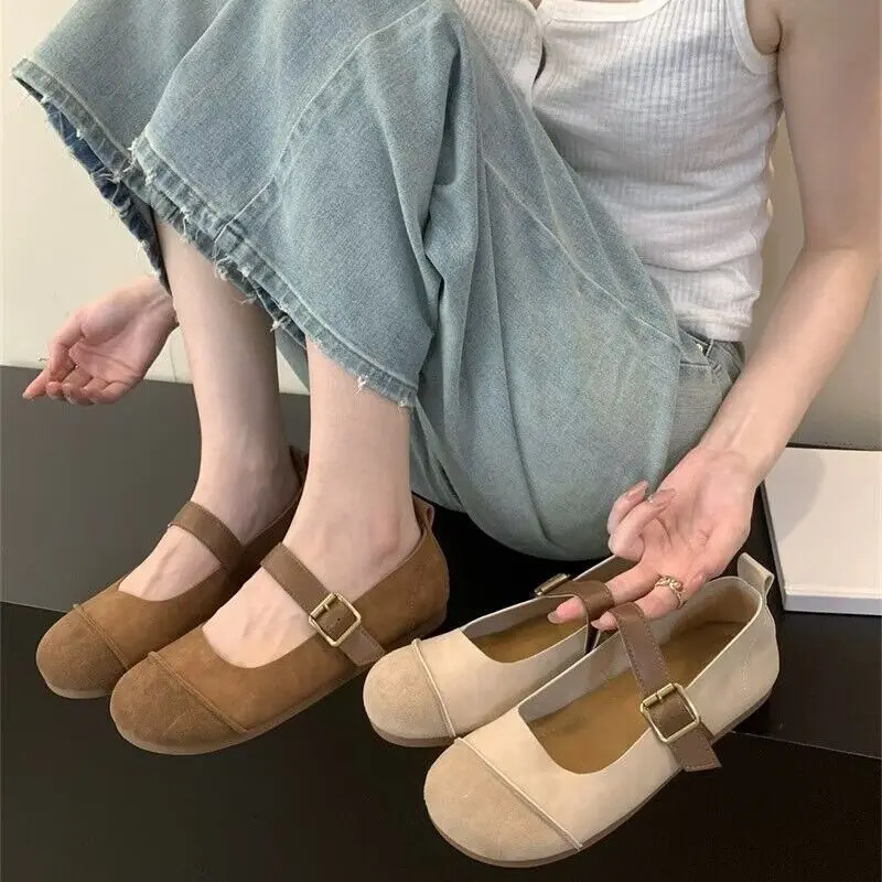 

Zapatillas Luxury Flat Women Shoes 2023 Autumn New Retro Women Mary Jane Shoe Soft Sole Single Shoe Simple Casual Shoes 운동화
