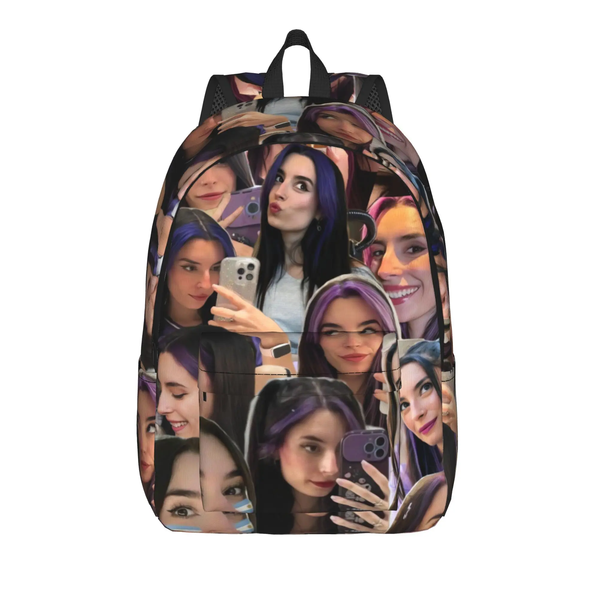 Real Photo Crowd Lyna Vallejos Backpack  Trekking Backpacks Women Design Soft High School Bags Fashion Rucksack