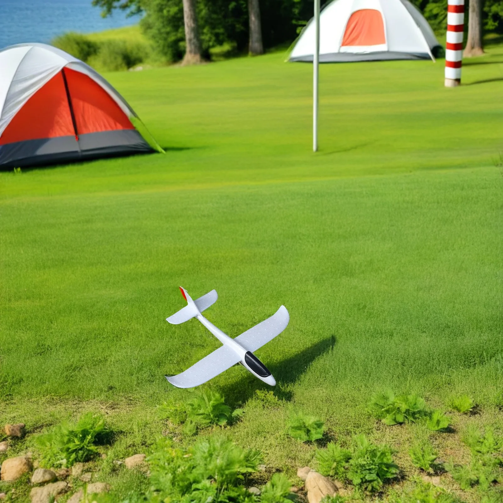 2pcs Foam Plane Hand Throwing For Kids Outdoor Activity Hand Throwing Airplane Unfinished Aircraft Craft Graffiti Airplane