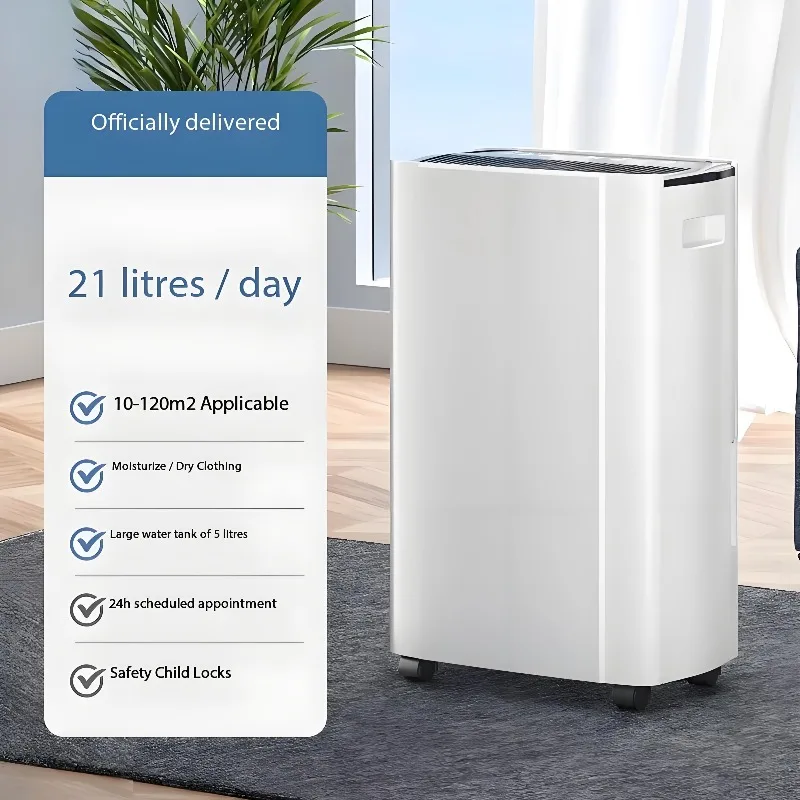 Airo Small Household Indoor Dehumidifier with Light Sound Moisture Absorption Dry Clothes Flexible Features Square Shape for Gym