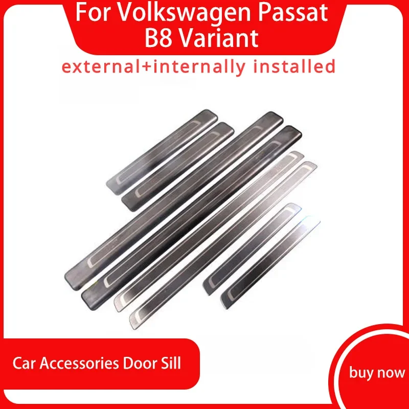 

For Volkswagen Passat B8 Variant 2019 2020 2021 Stainless Steel Door Sill Scuff Plate Door Sill Welcome Pedal Trim Cover