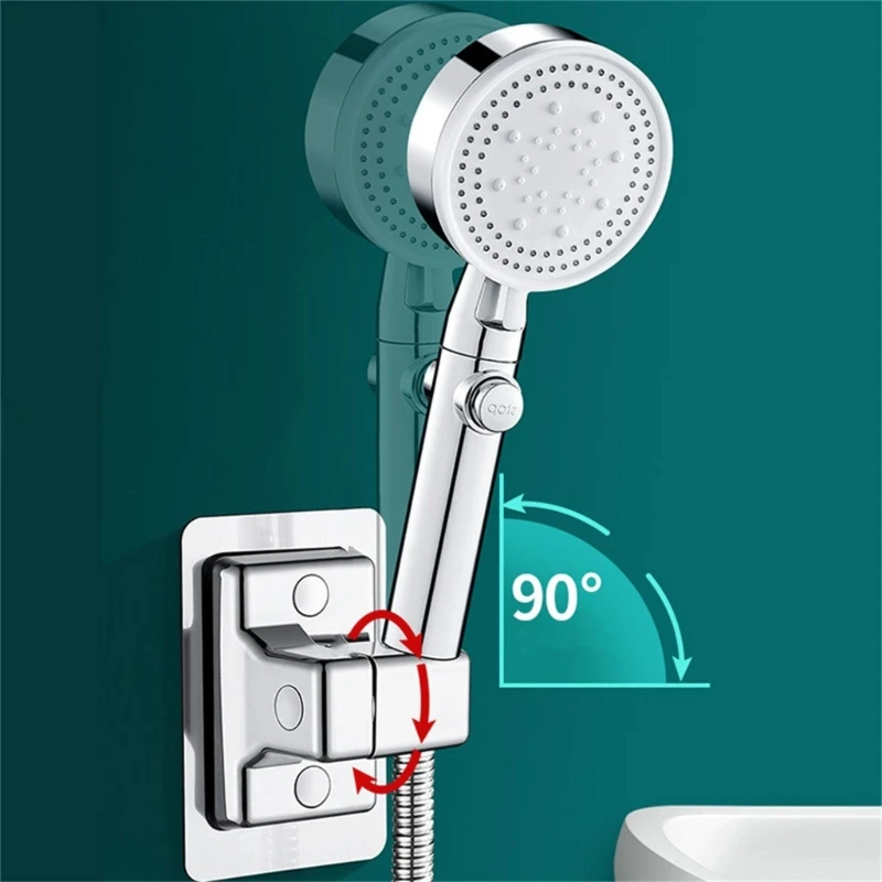 Wall Mounted Shower Rack Self-adhesive Holder-Handheld Bracket Bathroom Support Dropship