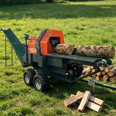 Firewood Processor Multifunctional Hydraulic Wood Splitting Machine 4 Way Splitting Wedge Anti-jam Design For Agricultural Work