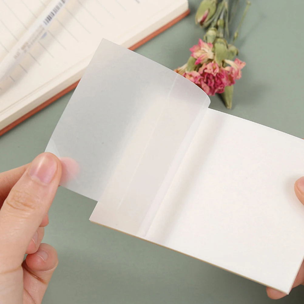 

6pcs Transparent Notes Clear Note Pads Sticky Memo Student Stationery Waterproof Planner Craft DIY Supplies PET Material Long