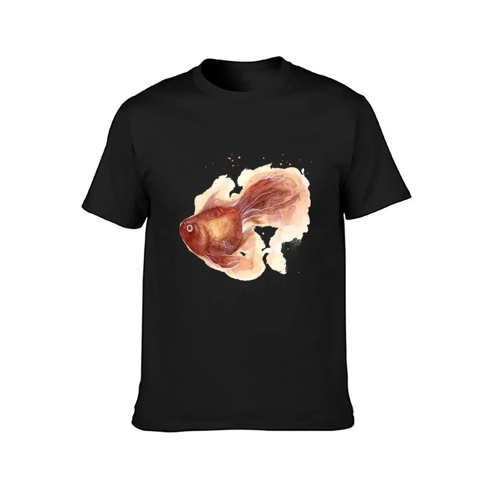 Watercolor Goldfish T-Shirt oversized graphic tee shirts graphic tee mens champion t shirts