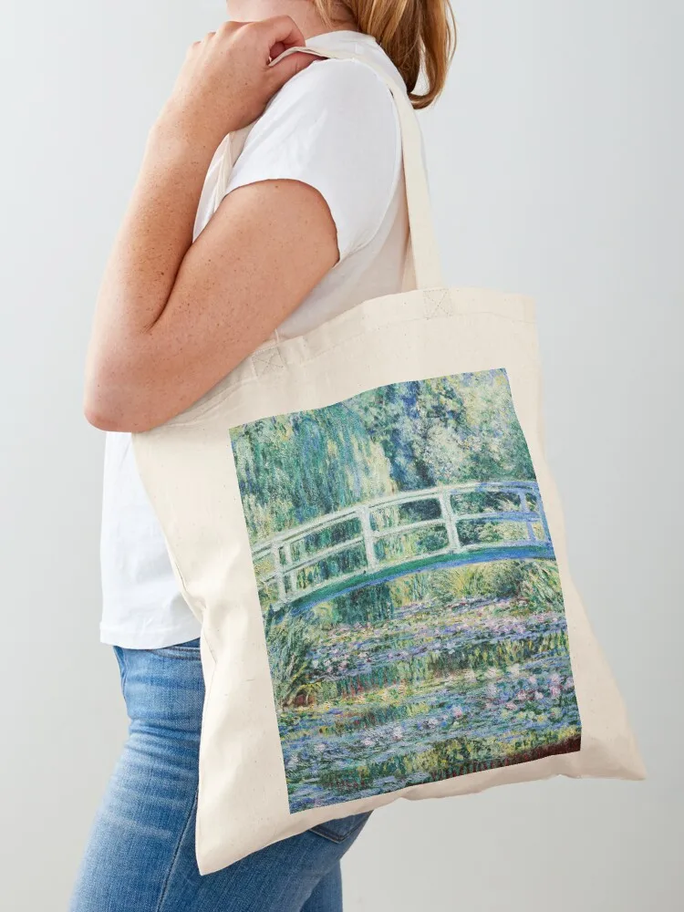 

Monet Water Lilies and Japanese Bridge 1899 Tote Bag bags woman 2025 personalized tote canvas tote bags