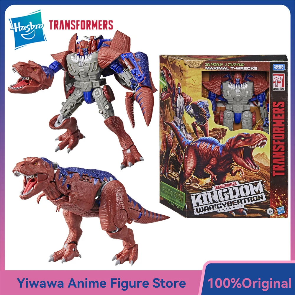 [In-Stock] Hasbro Transformers War for Cybertron Kingdom T-Wrecks Exclusive 19cm Leader Class Anime Figure Model Collection Toys