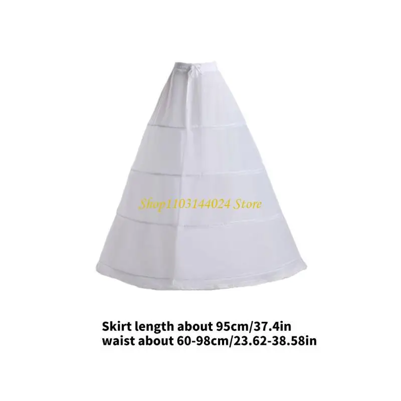 N5KE suknia ślubna dla panny młodej obręcze spódnica wsparcie Lady dziewczyny na imprezę bal sukienka balowa wewnętrzna S