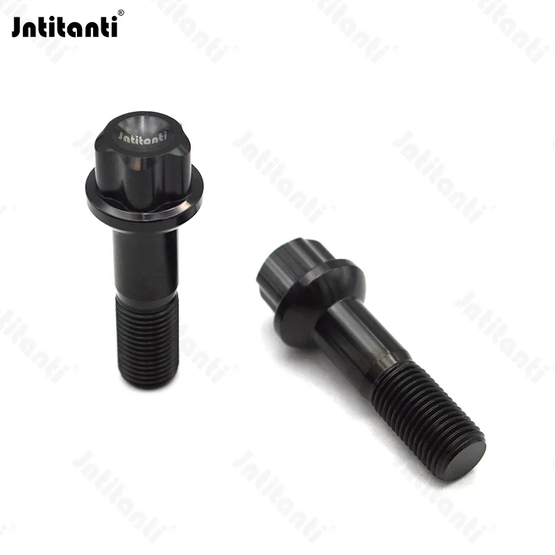 Jntitanti Gr5 titanium wheel bolt screw anti-theft M14x1.5x45mm Ball seat for Mercedes-Benz B200 C260L E300 GLA GLC CLA GLK S350