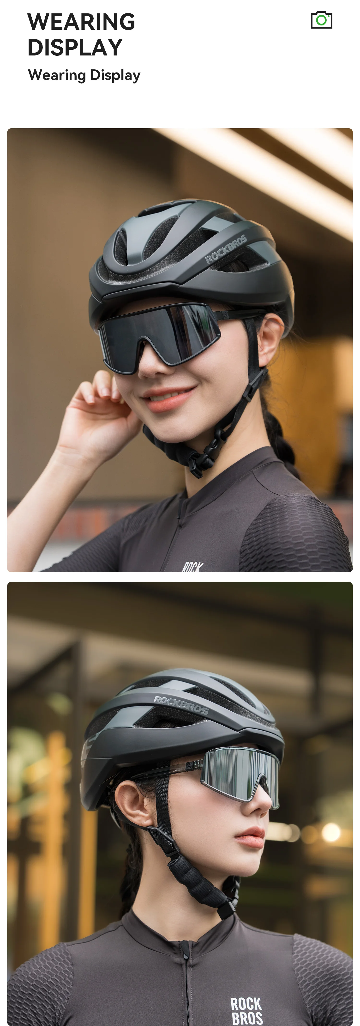 ROCKBROS Outdoor-Radsportbrille Polarisiert / Beschlagfrei Photochrom UV400 Fahrbrille Rutschfeste Fahrradbrille – Detail 10