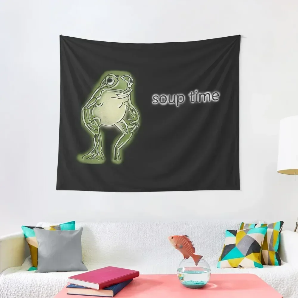 

Soup Time - frog Tapestry Home Supplies Living Room Decoration Decorative Wall Cute Room Decor Tapestry