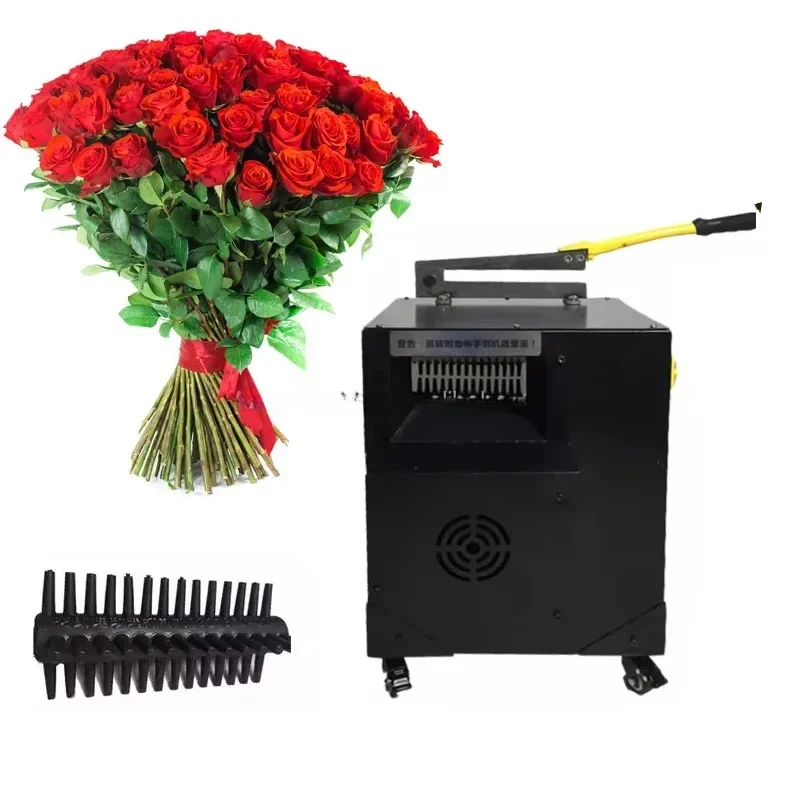 Desktop Version Flower Leaf Thorn Removal Machine with Cutter Flower Rose Leaf Removing Machine