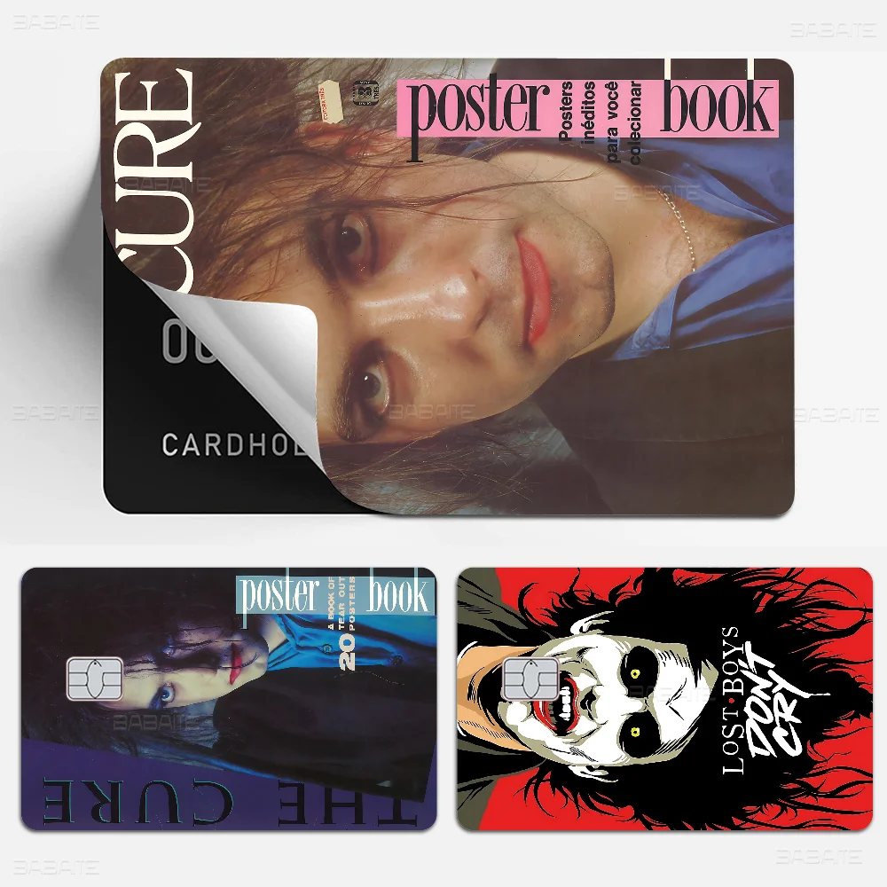 Vintage The Cure Rock Anmie Sticker Film Skin Cover For Credit Card Debit Bank Card Front