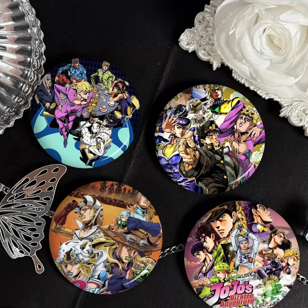Anime JoJo's Bizarre Adventure Anime Button Pin Handmade Brooch for Clothes Badge Backpack Decoration Jewelry Accessories