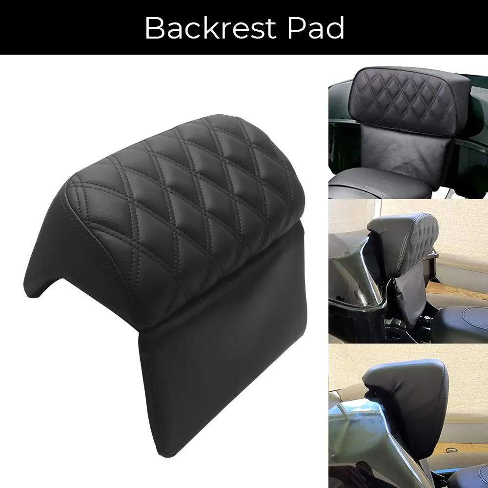 

Motorcycle Black Chopped Razor Tour Pack Backrest Pad Trunk Backrest Pads Backrest Pad Fit For Harley Road Glide FLTRX 2015-2026