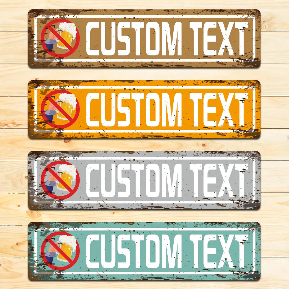 1 Custom Road Sign High quality stainless steel material Double sided customizable carving design Ideal personalized room gift