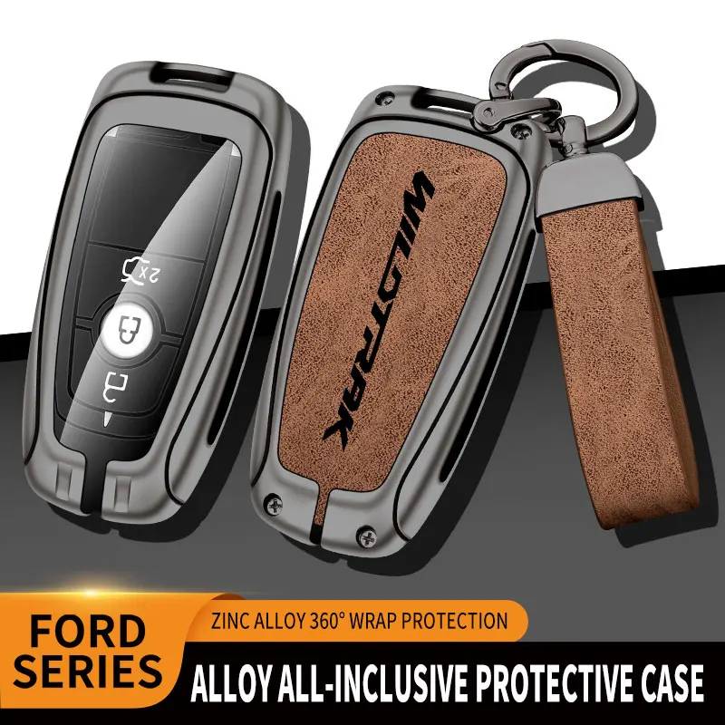 Zinc Alloy Car Remote Key Case For Ford Ranger Wildtrak Remote Control Protector For Ford Ranger Wildtrak Key Cover Accessories