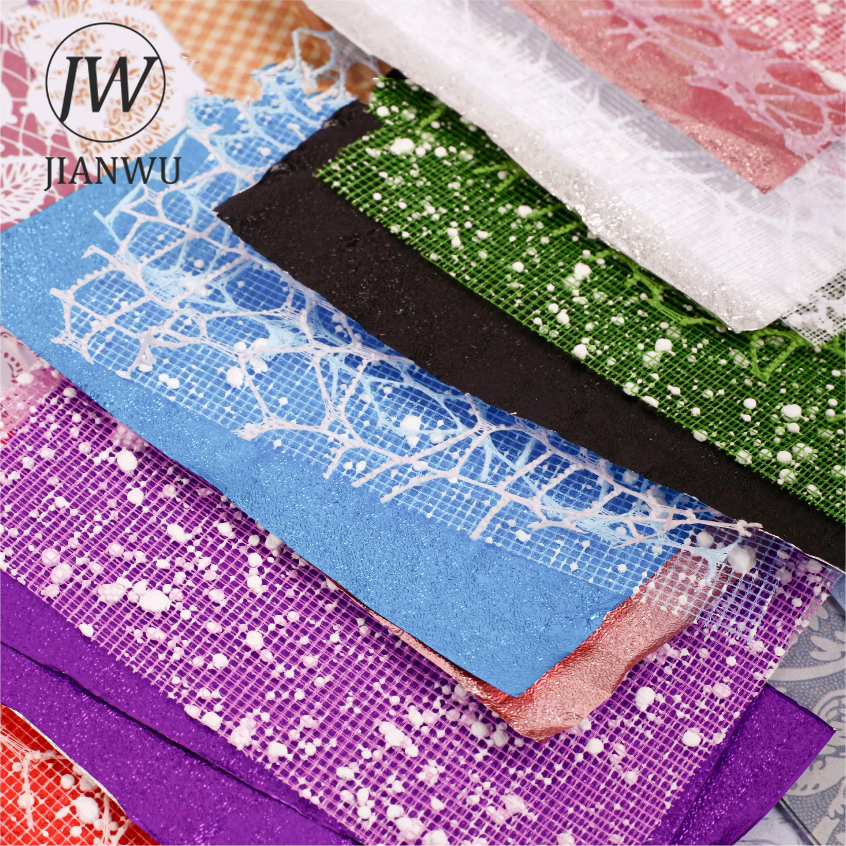 

JIANWU Evening Breeze Series Vintage Hollow Mesh Landscape Collage scrapbook Material Package Creative Junk Journal Stationery