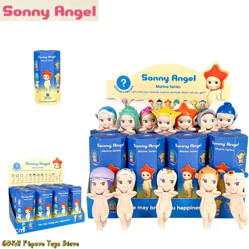 Hot Sale 12pcs Sonny Angel Blind Box Marine Series Collect Anime Figure Ornament Dolls Kid Christmas Gift Motherland Edition Toy