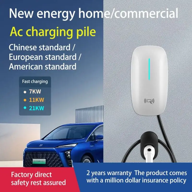 

XIPING HSAC7KW-X/HSAC22KW-X 7kW/22kW Type 2 EVSE Wall-Mounted IP54 Smart APP RFID Anti-Theft Metal Housing EV Charging Station
