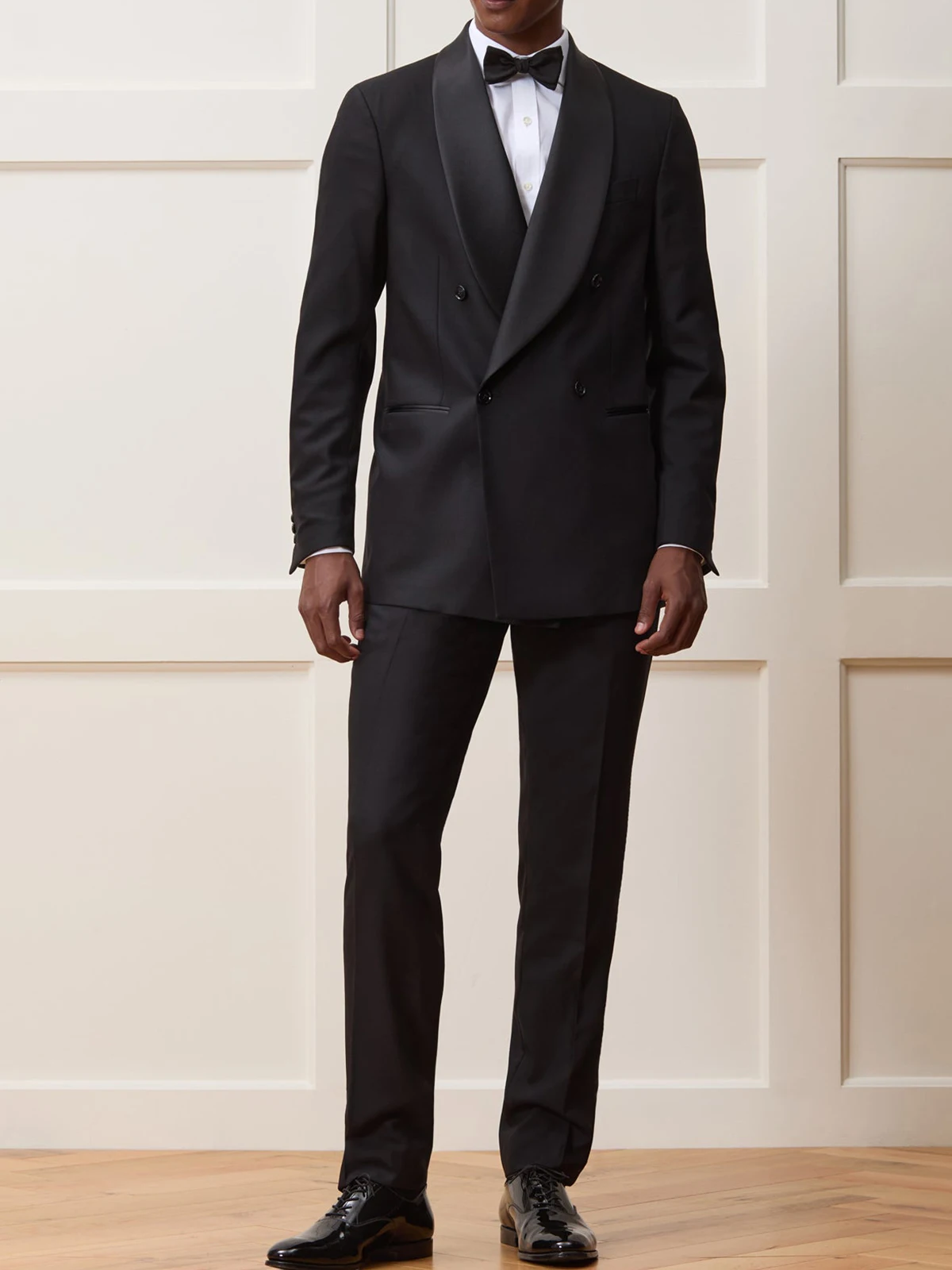 2-piece Men's Suit Set  Double-Breasted Suit Business Casual Plus Size Tailored Man Jacket +Pants