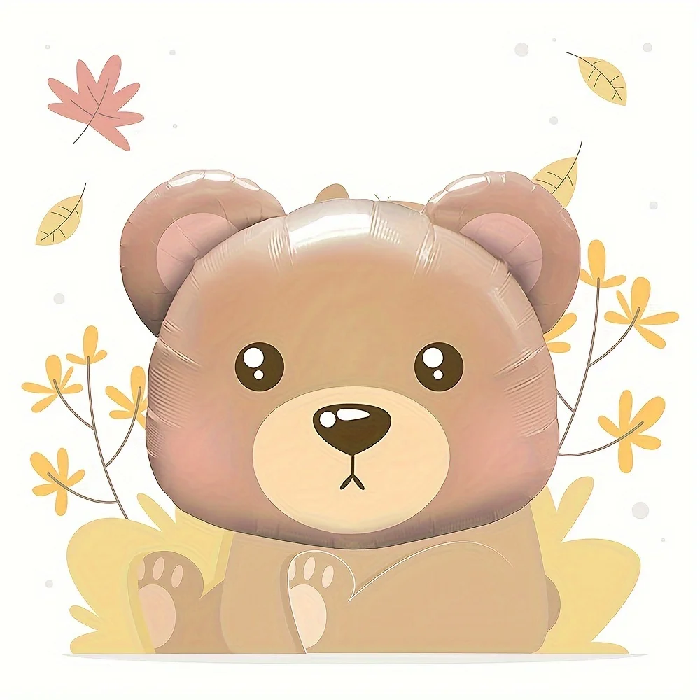 6-Pack of Bear Head Balloons, Bear Head Foil Balloons, Suitable for Birthday Parties, Themed Parties, and Friend Gatherings Decoration - view 3