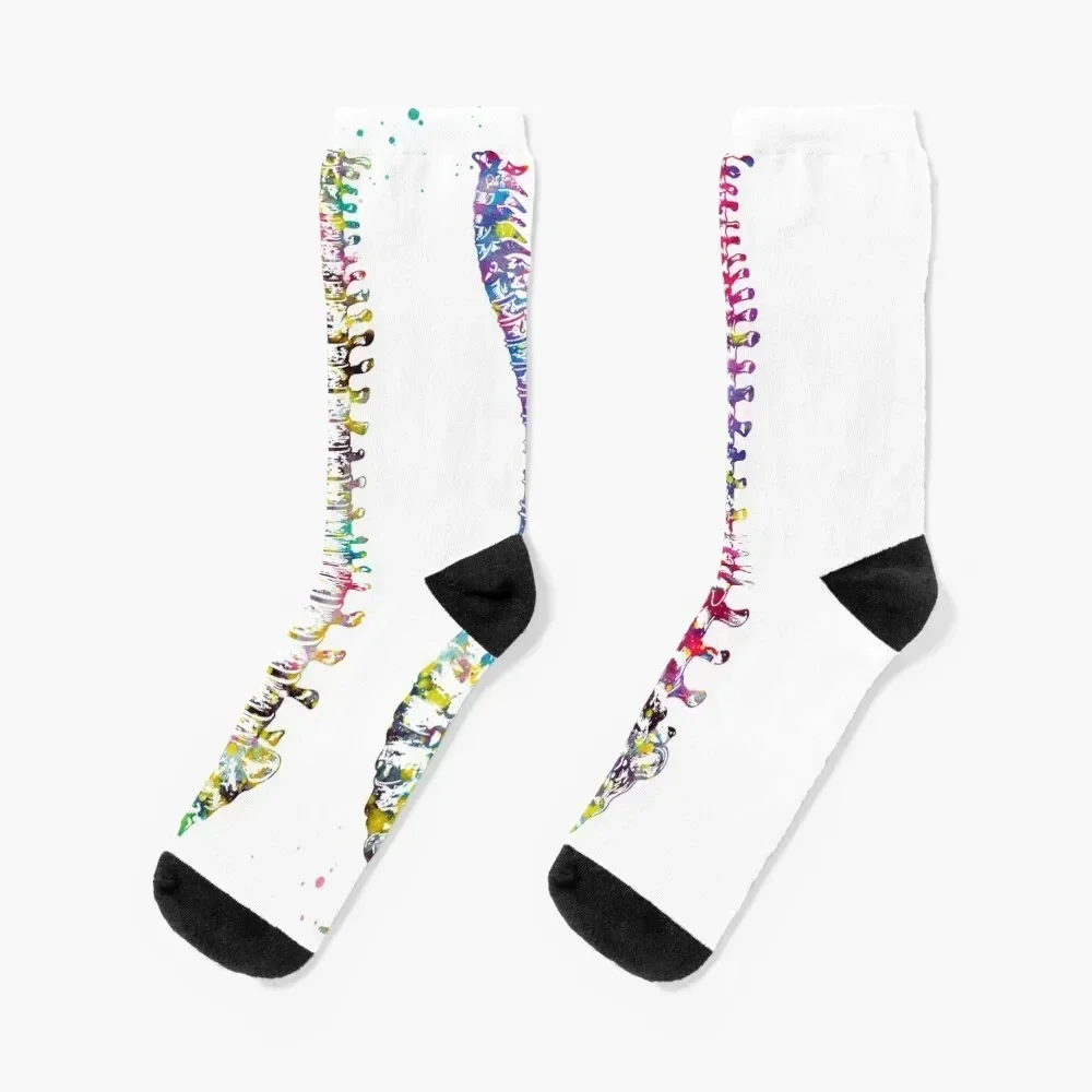 Human Spine Socks Nieuwigheden luxe winter thermische heldere kousenband Herensokken Luxe dames