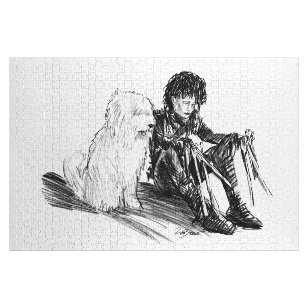 

Edward Scissorhands and dog. Jigsaw Puzzle Personalized Gift Personalised Jigsaw Personalised Puzzle