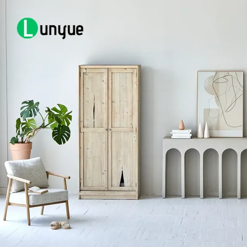 Luxury Bohemian Antique Living Room Cabinet Classic Wabi Sabi Style Recycled Pine Wood Storage Furniture for Home Decor