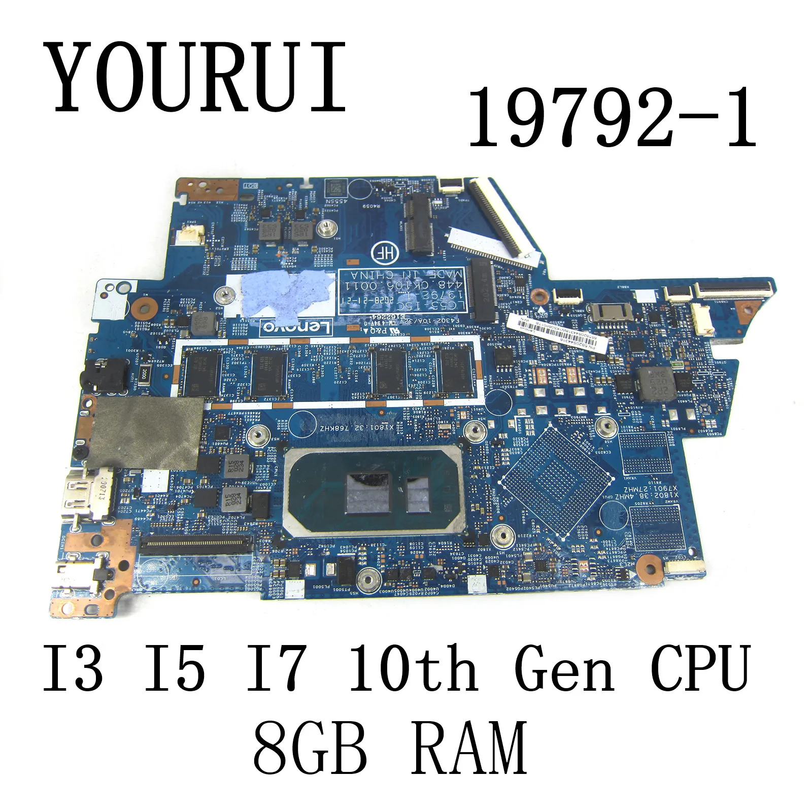 19792-1 para lenovo ideapad flex 5-14iil05 placa-mãe do portátil com cpu i3 i5 i7 10th gen e 8gb ram mainboard