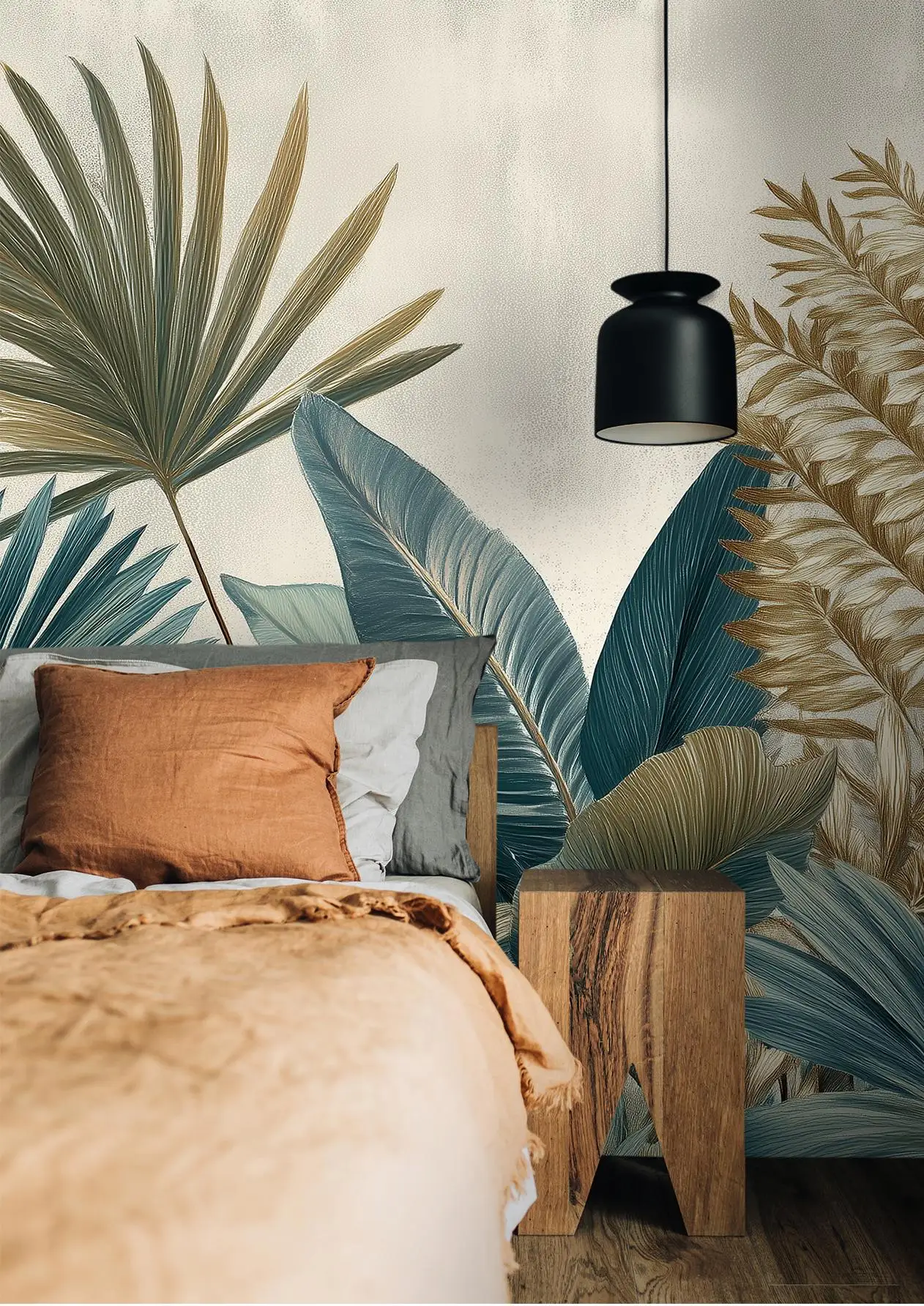 Custom SizeTropical Green Banana Leaf Wall Mural Watercolor Jungle Plant Wallpaper For Living Room Bedroom Home Decor painting