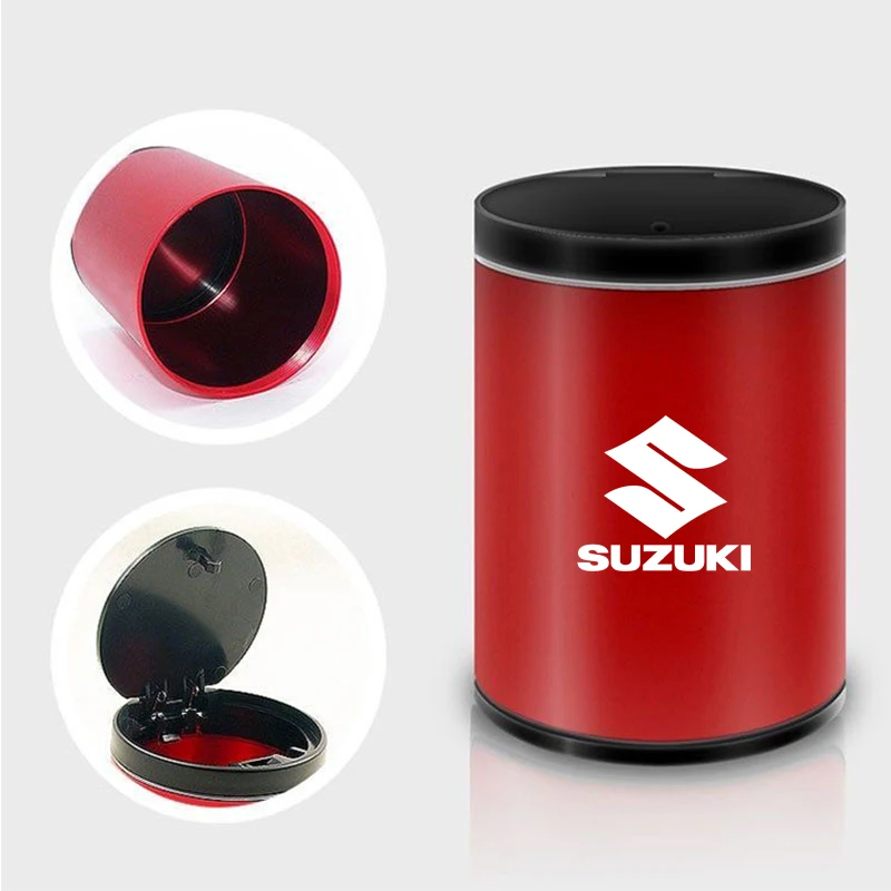 Car Ashtray with Lid Smell Proof Stainless Steel For Suzuki SX4 Swift Grand Vitara Ciaz Liana Spresso Celerio Jimny Jeemny Car