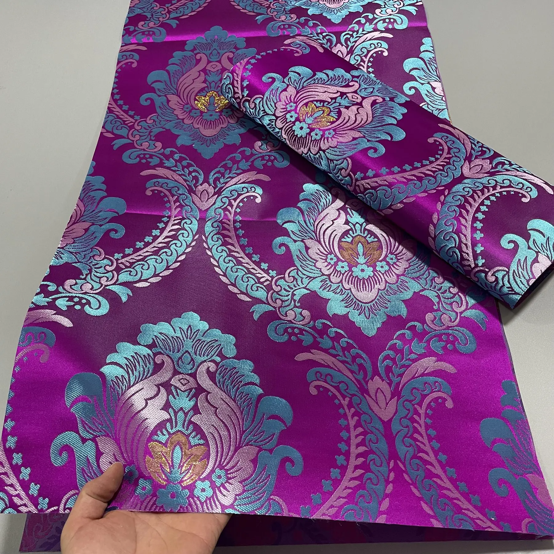 

2026 New Design Nigerian Damask SEGO Gele Headwrap 2-Piece Set - Luxury African Head Tie for Weddings and Special Occasions