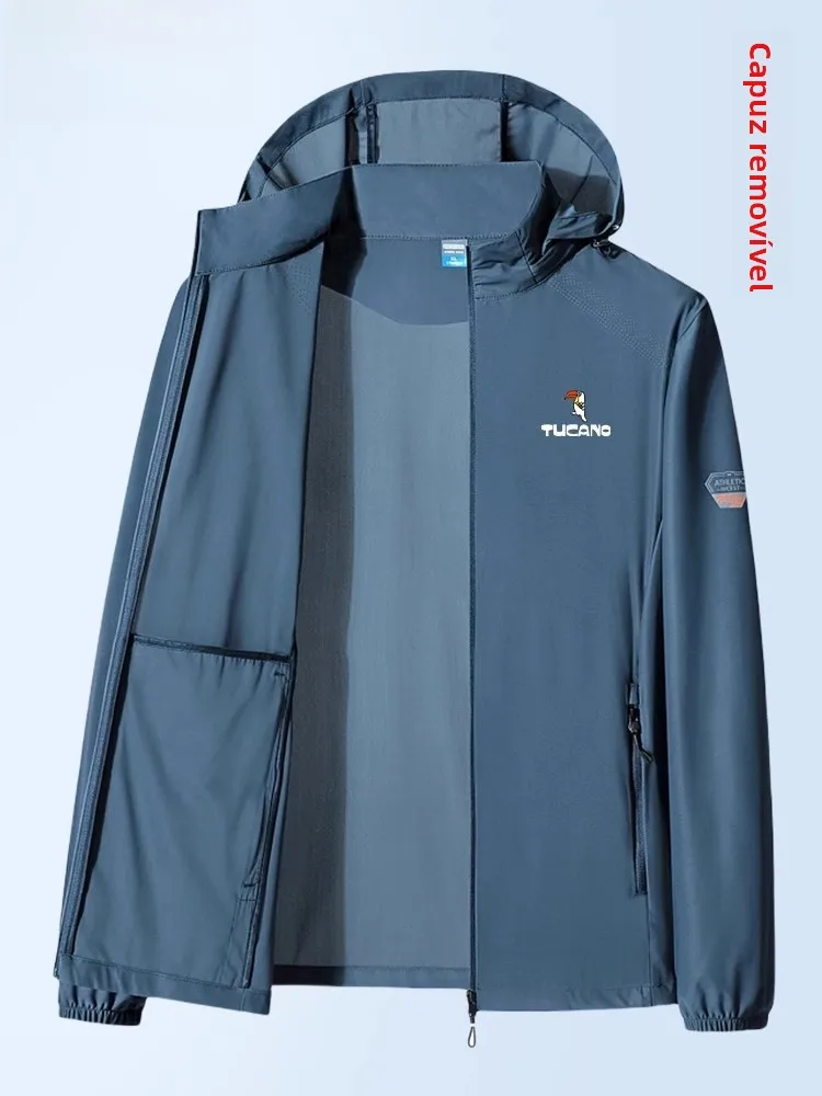 tucano-夏メンズアイスシルク日焼け防止アウター通気性釣り服ルーズフィットファッショナブルなアーバンスタイル長袖