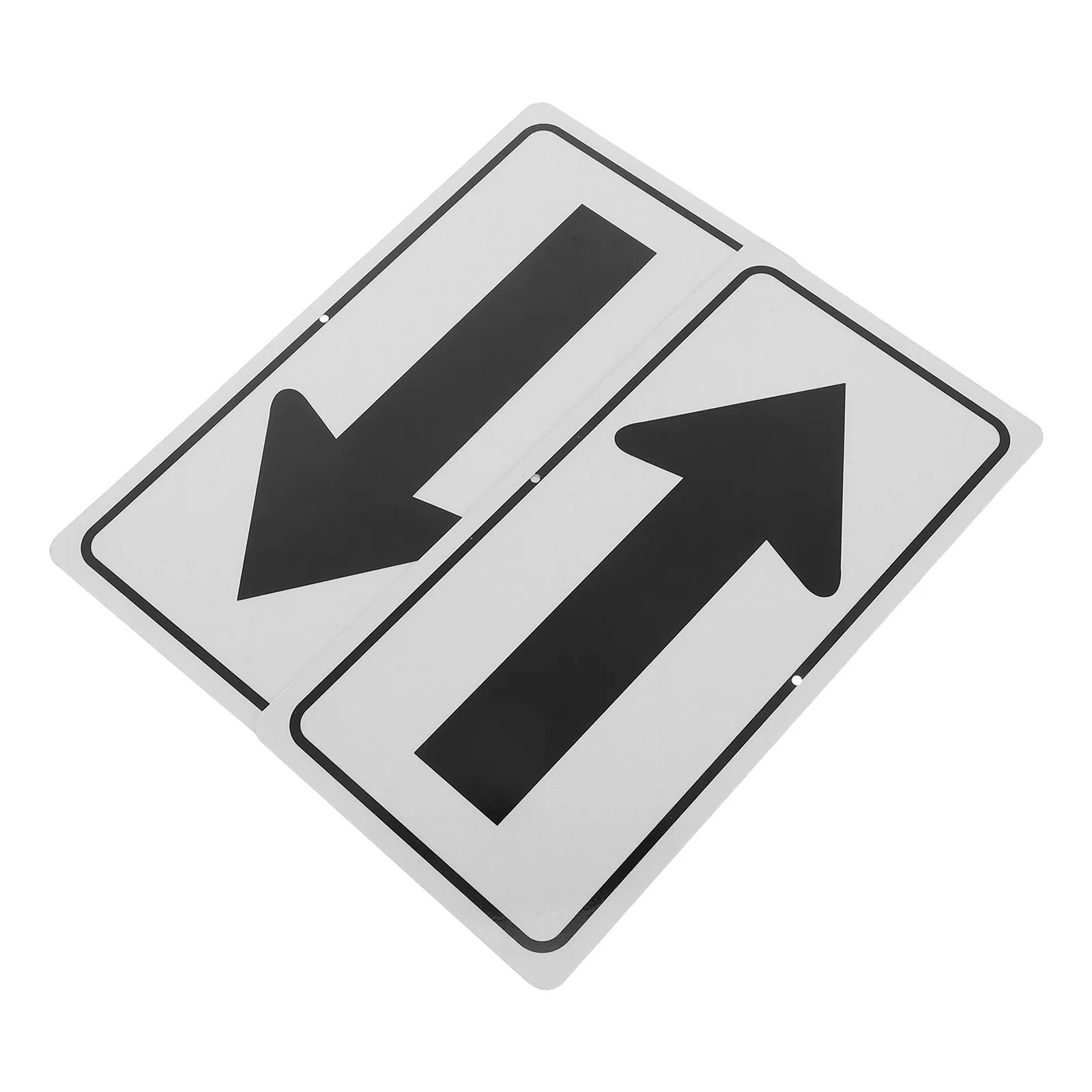 

2pcs Aluminum Reflective Arrow Signs Weather Resistant Directional Boards For Traffic Safety Wall Fence Pole Mounting Arrow