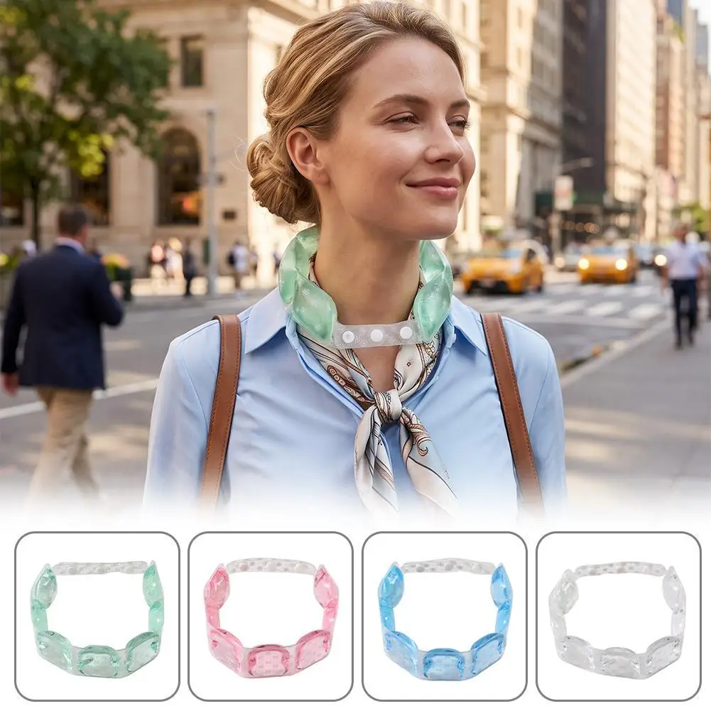 New Nordic Style PCM Cooling Neck Cooler Ring Wearable Portable Lightweight Reusable Summer Outdoor Sport Ice Cold Collar Cooler