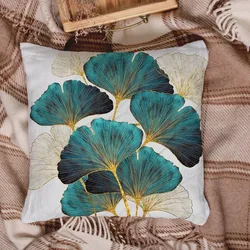 1pc Ginkgo Leaves Printed Pillowcase - Soft and Cozy Plush Design ForComfortable Sleep