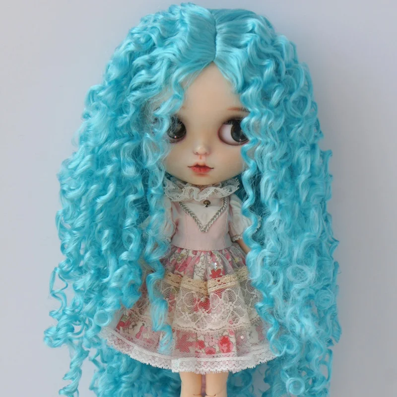 JD849 10-11inch Mid Parting Long Instant Noodle Tightly Curl  Doll Wig Blythes 18