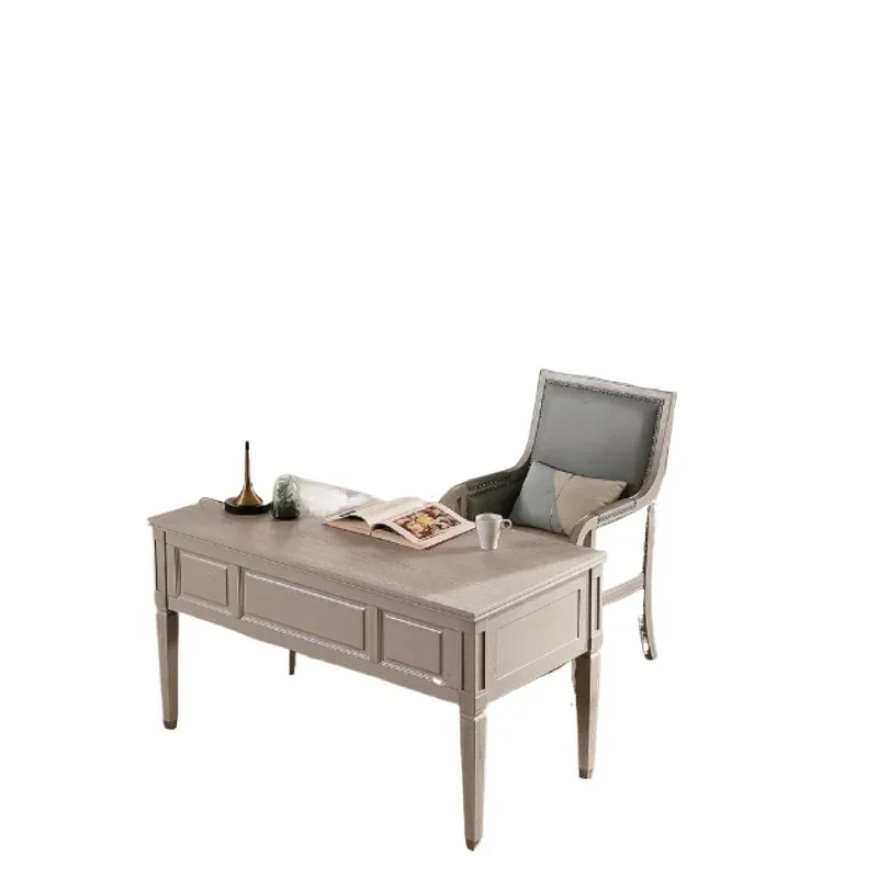 

American light luxury light gray office study computer desk 1.4 meters student writing desk