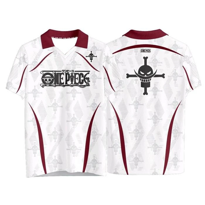 New Vintage Jersey Anime Ocean Adventure Themed Pattern Short Sleeve Tees Unisex Manga Printed Shirt Japanese Classic Anime Tee