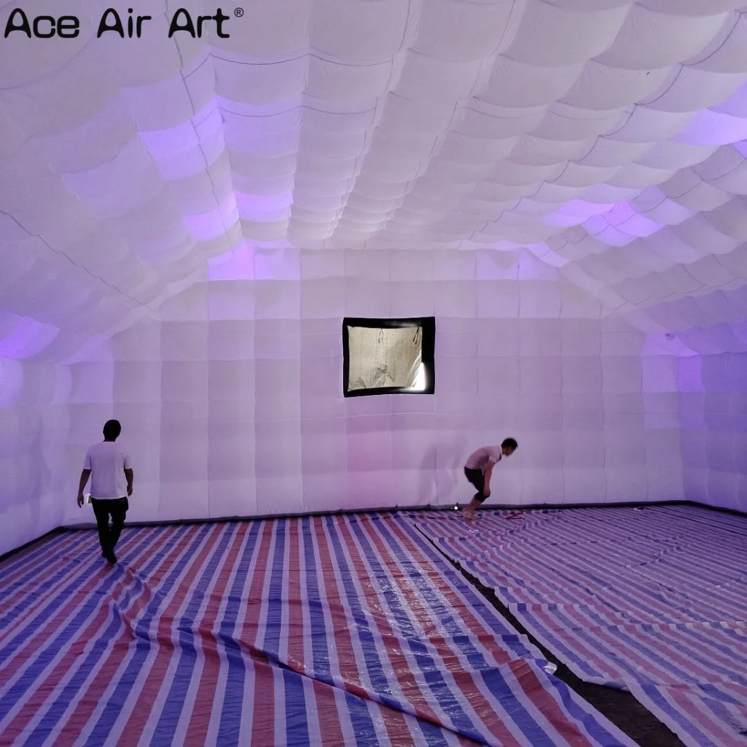 Barraca inflável da boate, grande barraca inflável da festa da propaganda do diodo emissor de luz exterior para DJ, eventos, atividades de casamentos e shows comerciais