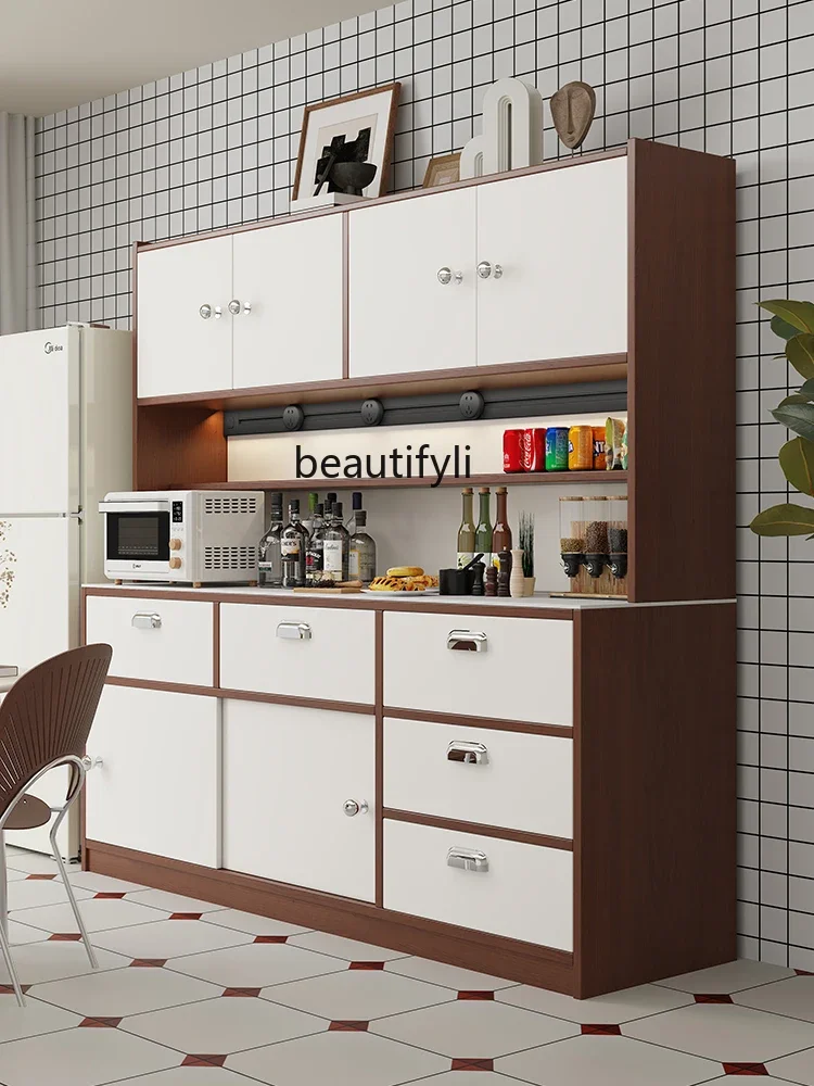 Modern simple household cabinets against the wall restaurant kitchen multi-functional tea table storage high cabinet