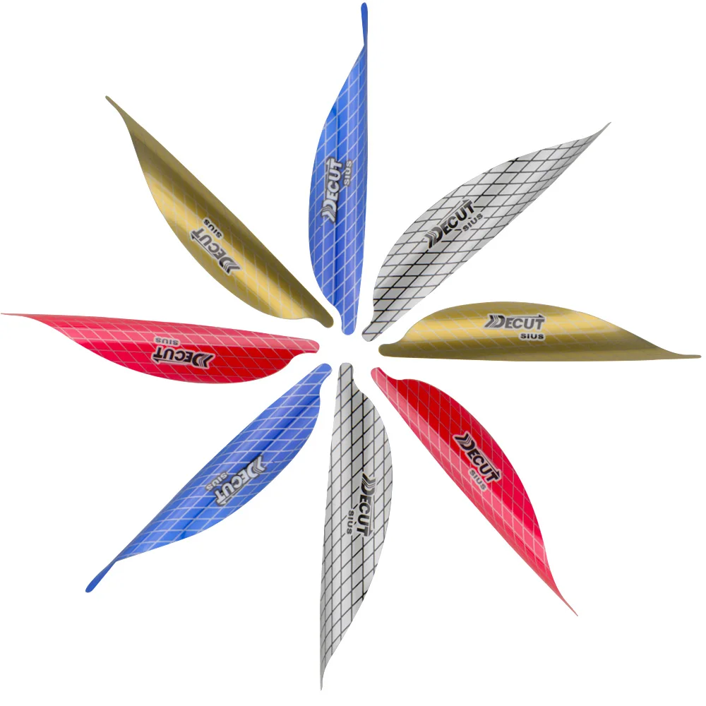 1.56 "/1.75"/2 "دور ريشة الرماية البلاستيك دوامة ريشة الجناح الأيمن السهم ريشة اطلاق النار السهم الصيد 50 قطعة Fletches #4