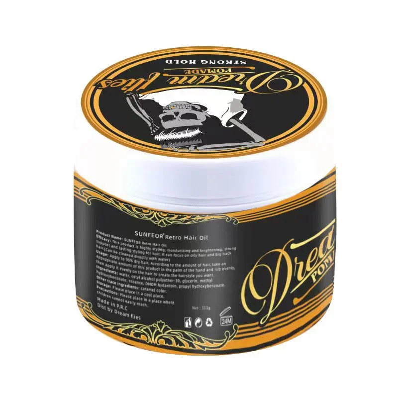 Men's Hair Pomade Vintage Style Strong All Day Hold Classic Shine Water-Based Non-Greasy Slick Back Hair Styling Product