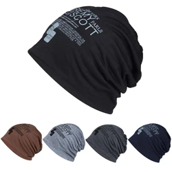 European and American Hip Hop Letter Pullover Hat Stacked Headband Hat Thin Breathable Spring and Autumn Hat