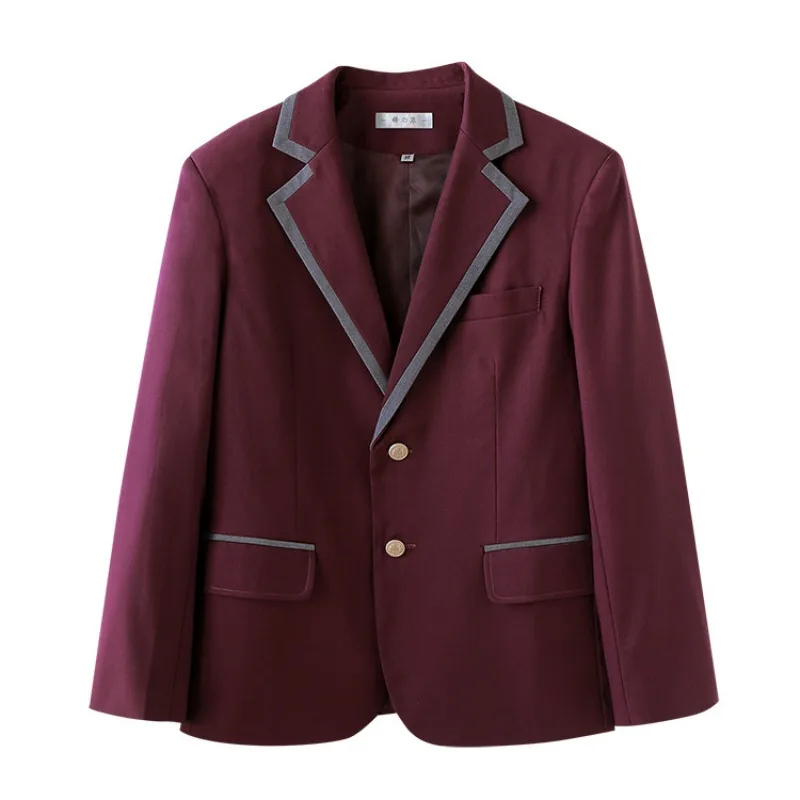 النساء الرجال كوريا البريطانية اليابانية زي مدرسي الزي فتاة صبي أنيمي تأثيري حلي هالوين زر سترة #4