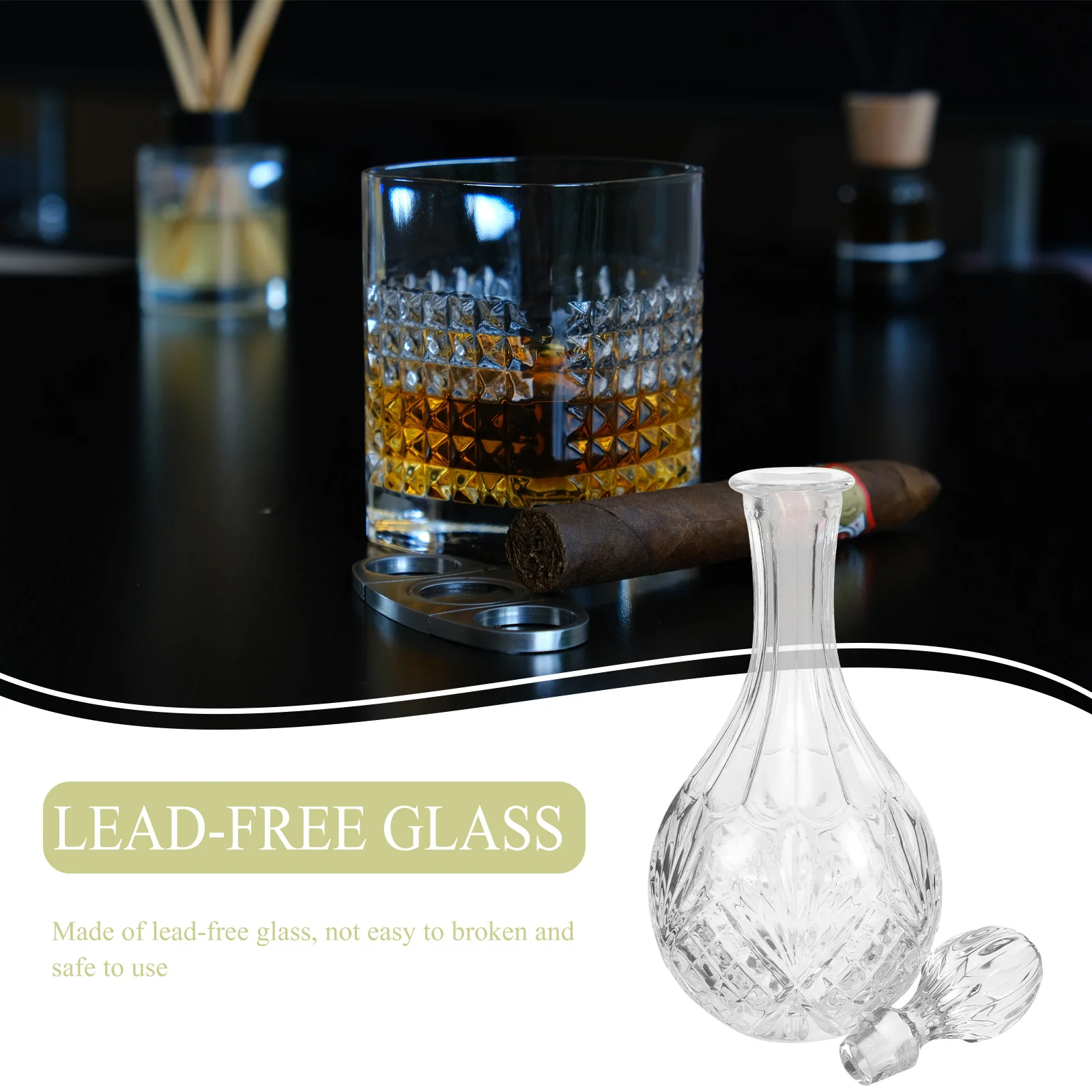 

Графин для красного вина, бессвинцовый стеклянный графин большой емкости, 850 мл, диспенсер для виски, стеклянный графин для домашней вечеринки, бара